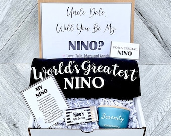 Nino Gift Box - Personalized Nino Gift - Will you be My Nino Box - Nino Proposal