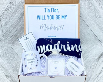 Madrina Box - Personalized Madrina Gift - Will you be My Madrina Box - Spanish Godmother gift