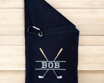 Golf Towel - Personalized Embroidered Golf Towel - Name embroidered Golf towel - Gift for Golf Lover