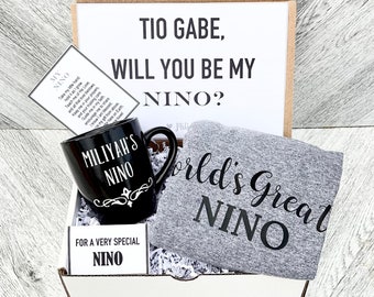 Nino Gift Box - Personalized Nino Gift - Will you be My Nino Box - Nino Proposal