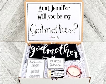 Godmother Gift - Godmother Box - Godmother Proposal - Personalized Godmother Gift - Will you be My Godmother Box