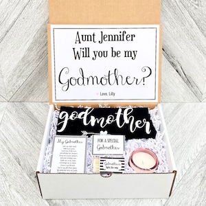 Godmother Gift - Godmother Box - Godmother Proposal - Personalized Godmother Gift - Will you be My Godmother Box