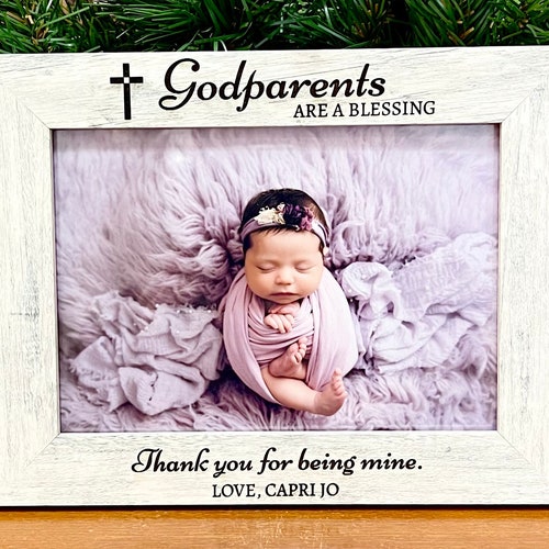 Godparents Engraved Frame Laser Engraved Personalized Etsy