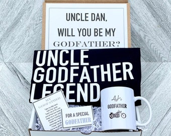Godfather Box - Uncle Legend Personalized Godfather Gift - Will you be My Godfather Box