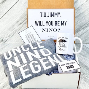 Nino Box - Uncle Nino Legend - Personalized Nino Gift - Will you be My Nino Proposal Box
