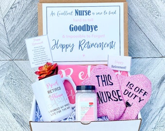 Retired Nurse Gift Box - Nurse Gift Set - Gift box for nurses with Shirt, socks, mug, bath salt, and a special Poem Card