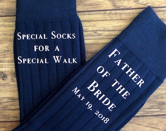 Special Socks for a Special Walk - Socks for the Wedding Day - Father of the Bride Socks