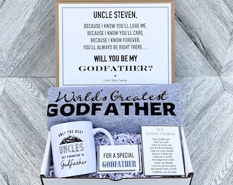 Godfather Box - Personalized Godfather Gift - Will you be My Godfather Box