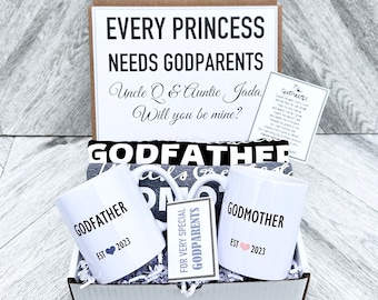 Godparents Box - Personalized Godparents Gift - Will you be My Godparents Box