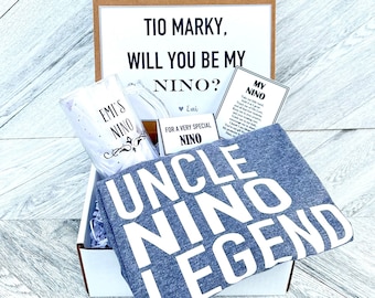 Nino Box - Uncle Nino Legend - Personalized Nino Gift - Will you be My Nino Proposal Box