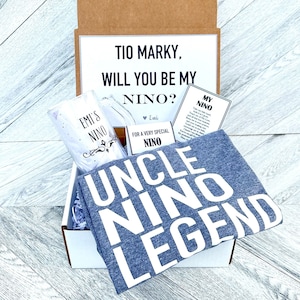 Nino Box - Uncle Nino Legend - Personalized Nino Gift - Will you be My Nino Proposal Box