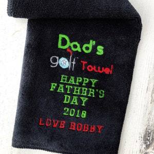 Golf Towel - Personalized Embroidered Golf Towel - Fathers Day Golf Towel - Fathers Day Gift