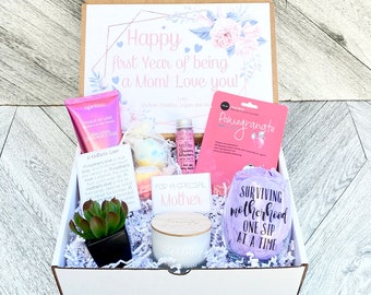 First Mother’s Day Gift - Personalized Mom Box - Wine Glass - Surviving Motherhood