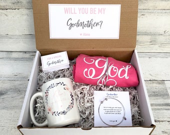 Godmother Box - Personalized Godmother Gift - Will you be My Godmother Box