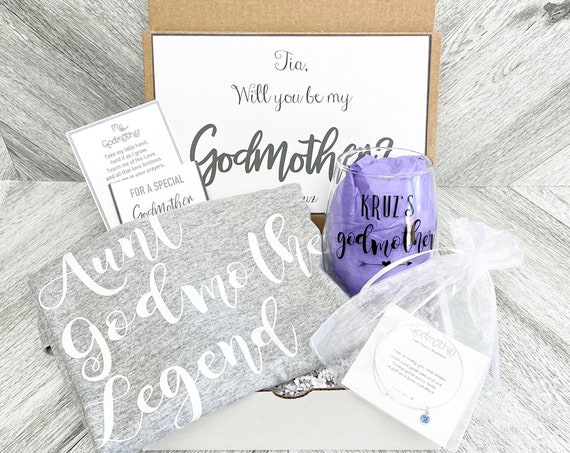 Godmother Gift - Godmother Box - Godmother Proposal - Personalized Godmother Gift - Will you be My Godmother Box