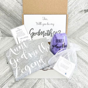 Godmother Gift - Godmother Box - Godmother Proposal - Personalized Godmother Gift - Will you be My Godmother Box