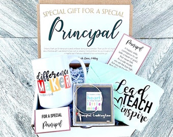 Principal gift Box - Personalized Principal Gift - Principal Gift Set with Shirt,  Mug, and Bracelet