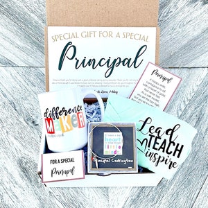 Principal gift Box - Personalized Principal Gift - Principal Gift Set with Shirt,  Mug, and Bracelet