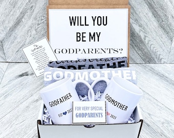 Godparents Box - Personalized Godparents Gift - Will you be My Godparents Box