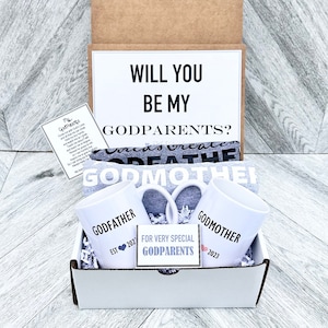 Godparents Box - Personalized Godparents Gift - Will you be My Godparents Box