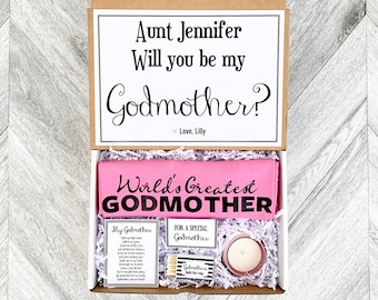 Godmother Gift - Godmother Box - Godmother Proposal - Personalized Godmother Gift - Will you be My Godmother Box