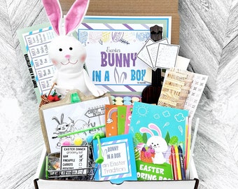 Bunny In a Box - An Easter Tradition - Fun Easter Bunny Box - Easter Bunny Activities - Easter Gift Set