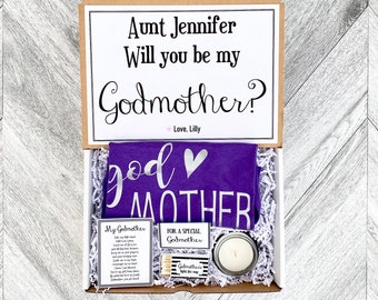 Godmother Gift - Godmother Box - Godmother Proposal - Personalized Godmother Gift - Will you be My Godmother Box