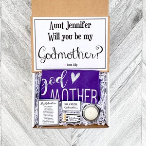 Godmother Gift - Godmother Box - Godmother Proposal - Personalized Godmother Gift - Will you be My Godmother Box
