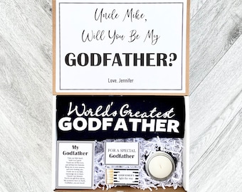 Godfather Box - Personalized Godfather Gift - Will you be My Godfather Box