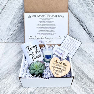 Babysitter Gift - Baby Sitter Box - Tiny Human Tamer - Personalized babysitter Gift - Thank you for being a part of my journey
