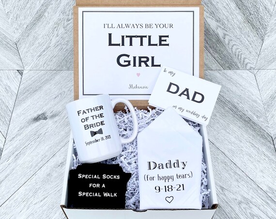 Father of the Bride Gifts  - Handkerchief, Mug, Special Socks for a Special Walk