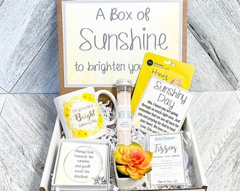 Box of Sunshine - Feel Better Gift Box - Brighten Your Day Box - Sunshiny Day - Sunshine Spa Set - Gifts for Her