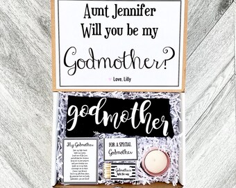 Godmother Gift - Godmother Box - Godmother Proposal - Personalized Godmother Gift - Will you be My Godmother Box