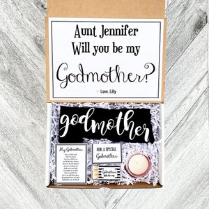 Godmother Gift - Godmother Box - Godmother Proposal - Personalized Godmother Gift - Will you be My Godmother Box
