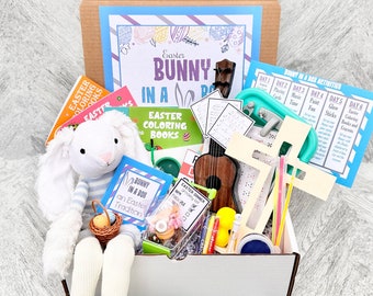 Bunny In a Box - An Easter Tradition - Fun Easter Bunny Box - Easter Bunny Activities - Easter Gift Set