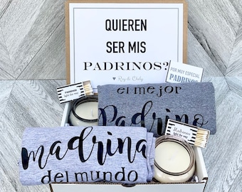 Padrinos Box - Personalized Padrino and madrina Gift - Will you be My padrinos Box