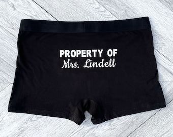 Groom Boxer Briefs for the Wedding Day - Groom Gift from Bride - Funny Groom Gift - Property of The Bride