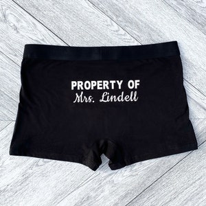 Groom Boxer Briefs for the Wedding Day - Groom Gift from Bride - Funny Groom Gift - Property of The Bride