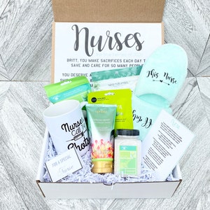 Nurse Spa Gift Set - Nurse is off Duty Gift Box - Gift box for nurses with Slippers, mug, spa items and a special Poem Card