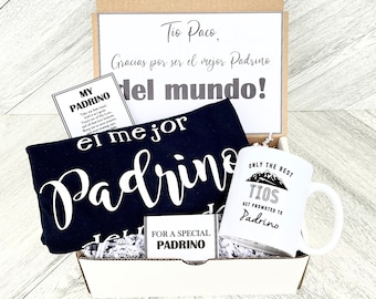 Padrino Box - Best Tio Gets Promoted to Godfather - Personalized Padrino Proposal Gift - Will you be My Padrino Box