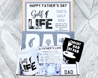 Father’s Day Golf Gift Box Set - Shirt, Mug, Golf Set, Drink Coolie and Cards - As Shown - Pre Packaged Father’s Day Gift