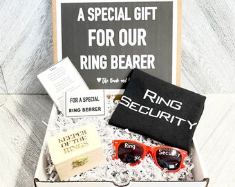 Ring Bearer Gift Set - Ring Security - Ring Bearer Proposal - Will you be my Ring Bearerer - Gift Box