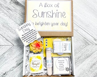 Box of Sunshine - Feel Better Gift Box - Brighten Your Day Box - Sunshiny Day - Sunshine Spa Set - Gifts for Her