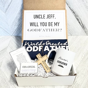 Godfather Box - Personalized Godfather Gift - Will you be My Godfather Box