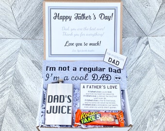 Father’s Day Gift Box Set - Shirt, Flask, Candy and Cards - Pre Packaged Fathers Day Gift Ships to Dad!