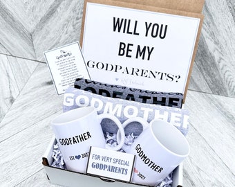 Godparents Box - Personalized Godparents Gift - Will you be My Godparents Box