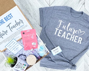 Future Teacher Gift Box Set - Complete Teacher Graduate Spa Set with Mug and Shirt - Prospective Teacher