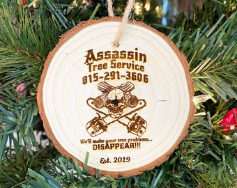 Photo Ornaments - Add Your Business Logo to an Ornament - Personalized Wood Engraved Ornament - Laser Engraved Photo Ornament