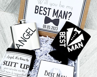 Best Man Gift Boxes - Thank you for being my Best Man or Groomsman  - Proposals - Will you be my Best Man Gift Box