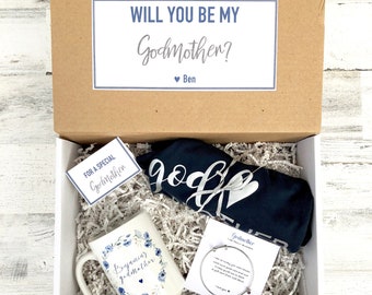 Godmother Box - Personalized Godmother Gift - Will you be My Godmother Box